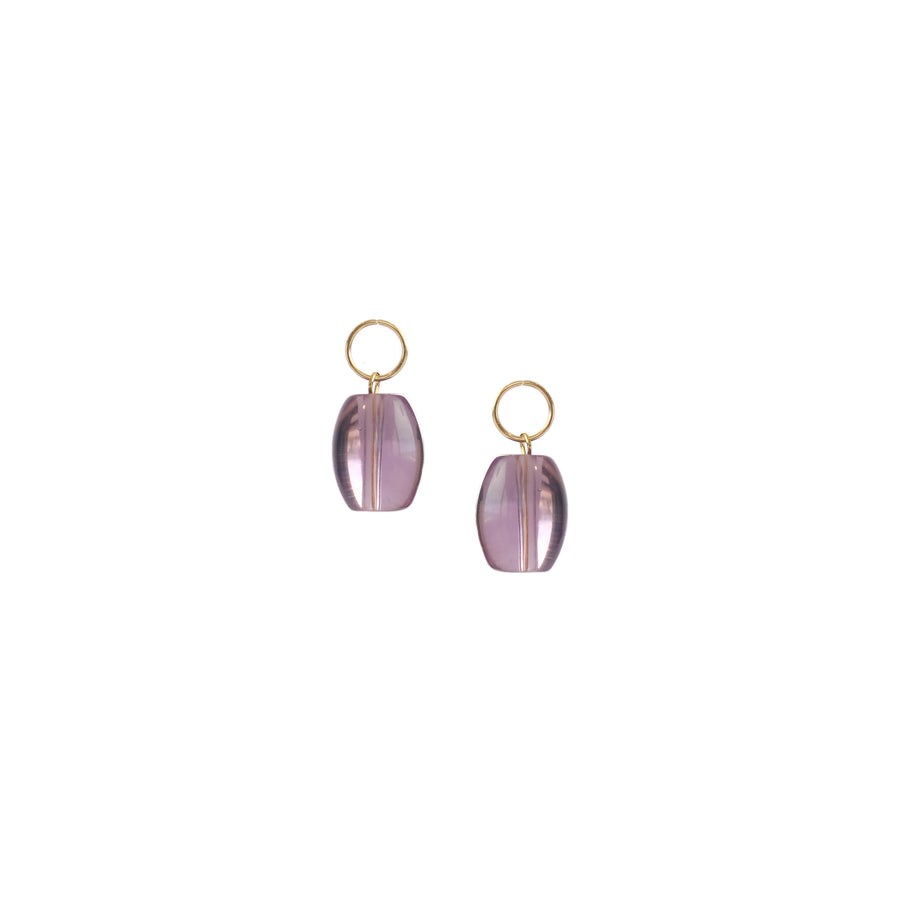 Barrel Charms in Amethyst