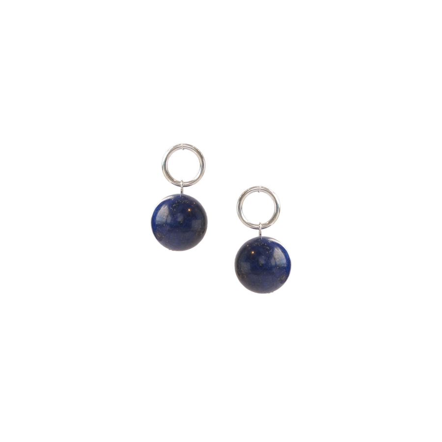 Gumball Charms in Lapis Lazuli (Sterling Silver)