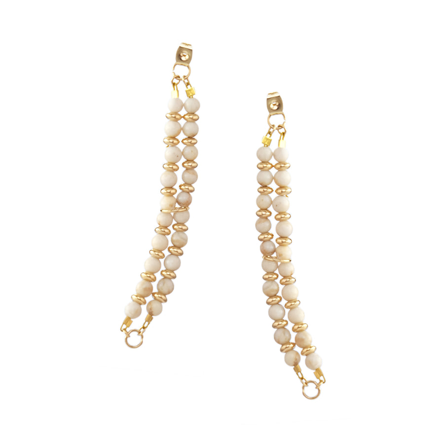 Kella Hoop Drops in White Turquoise