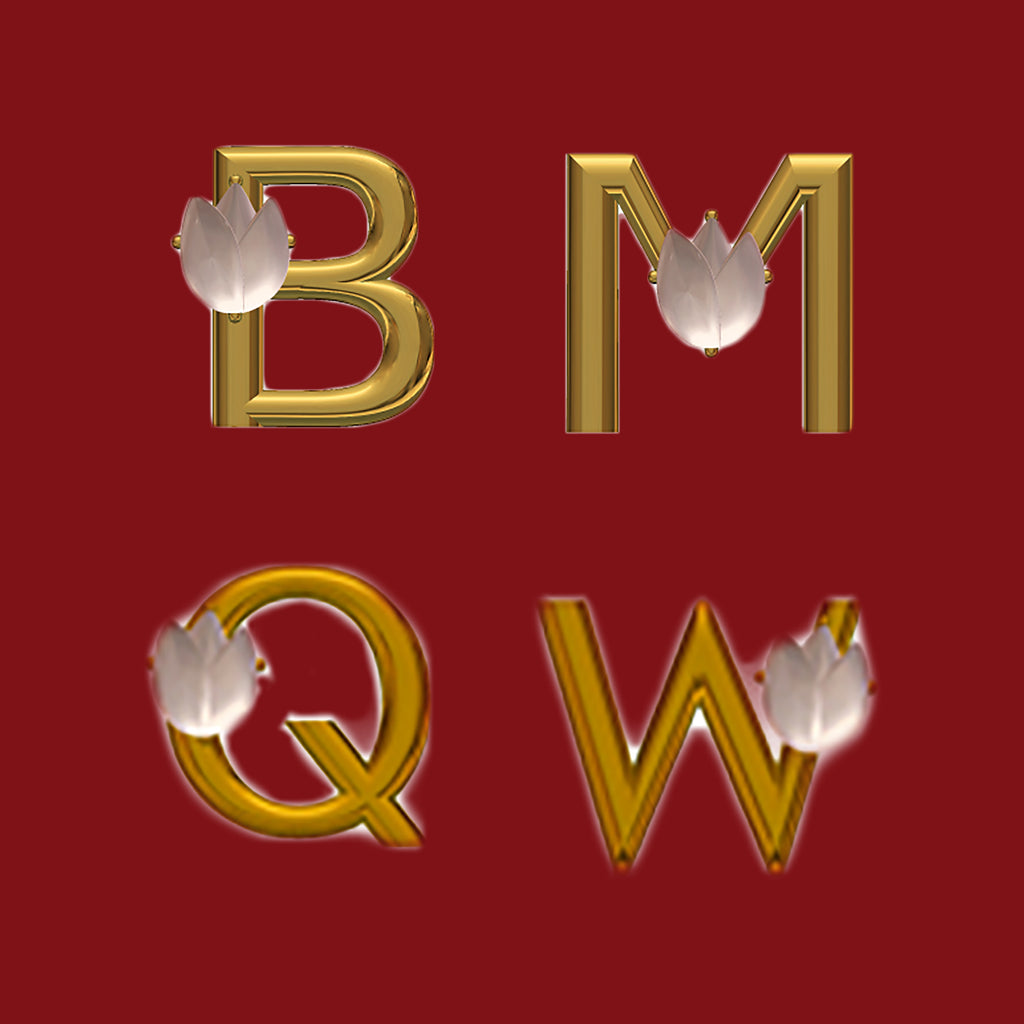 Reyna Alphabet Pendant in 14k Gold (Pre-Order)