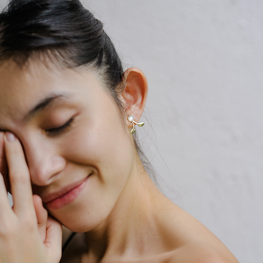 Sprout Danglers in 14k Gold (Pre-Order)