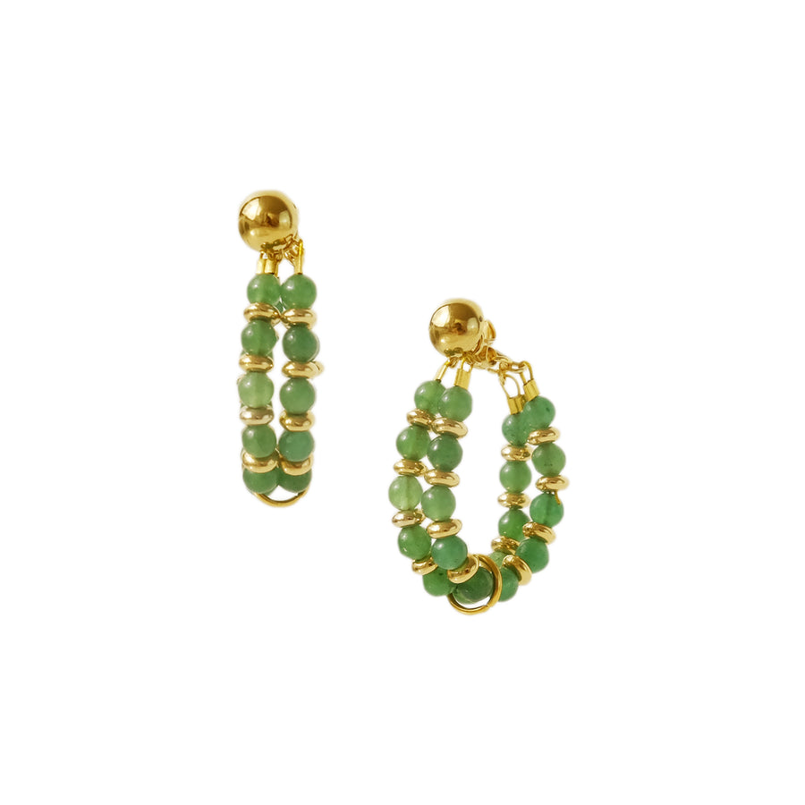 Kella Detachable Earrings in Jade