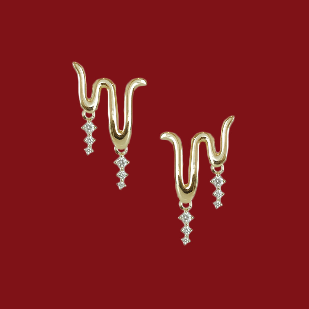 3-Tier Diamond Dangler in 14k Gold (Pre-Order)