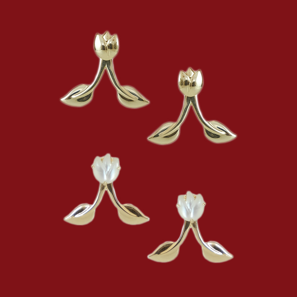 Sprout Danglers in 14k Gold (Pre-Order)