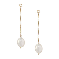 Baroque Pearl Chain Drops