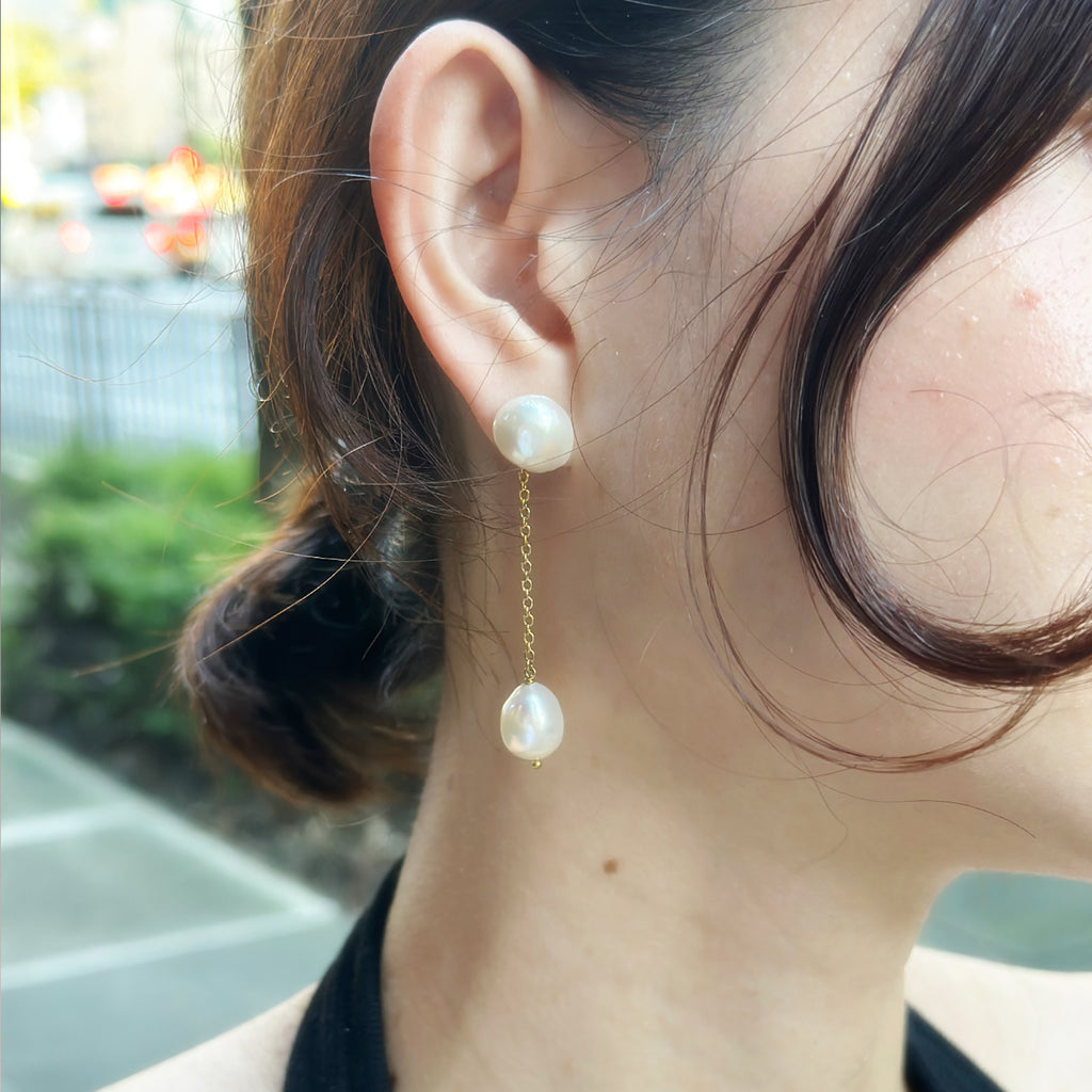 Baroque Pearl Chain Drops (Pre-Order)