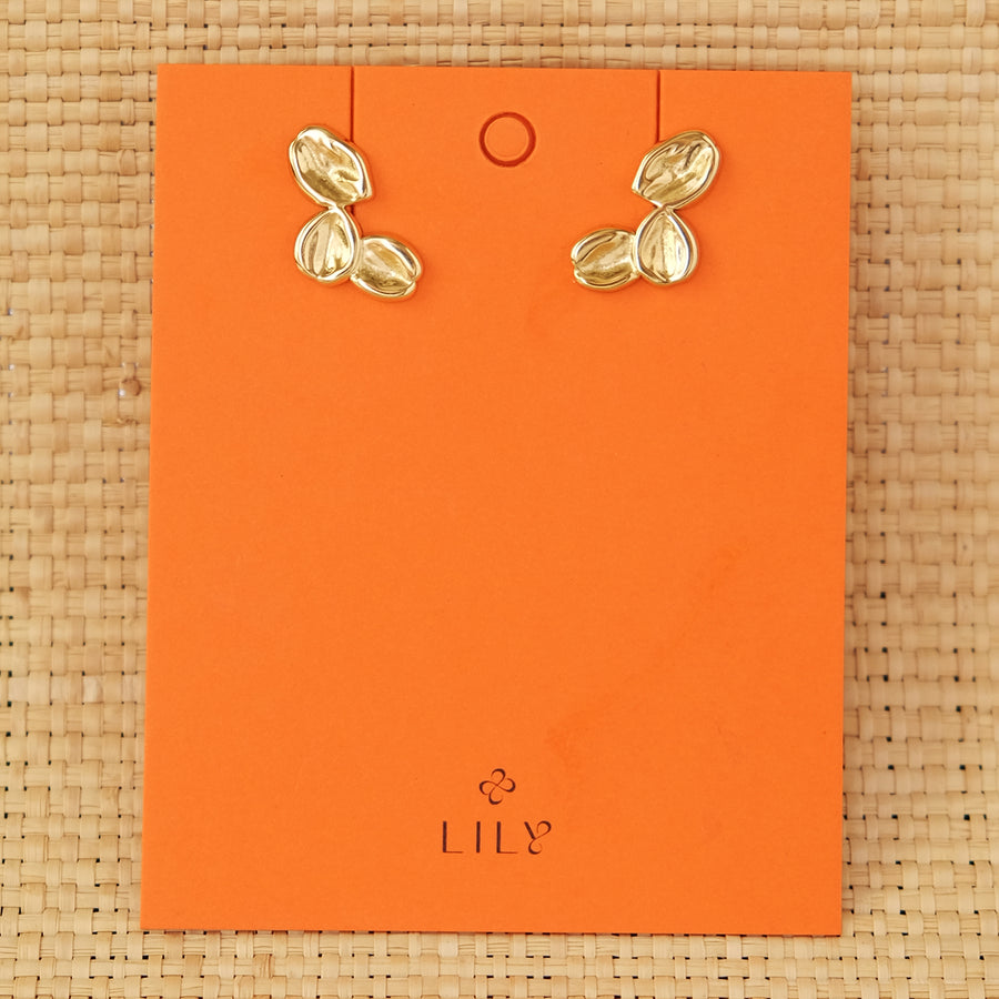 2-in-1 Bean Trio Earrings in Gold (Pre-Order & Limited)
