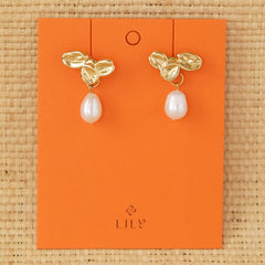 2-in-1 Bean Trio Earrings in Gold (Limited)