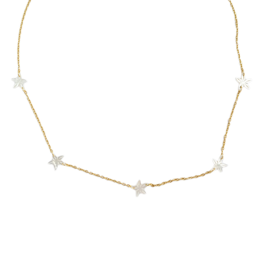 Cinque Santan Necklace in Ivory and 14k Gold