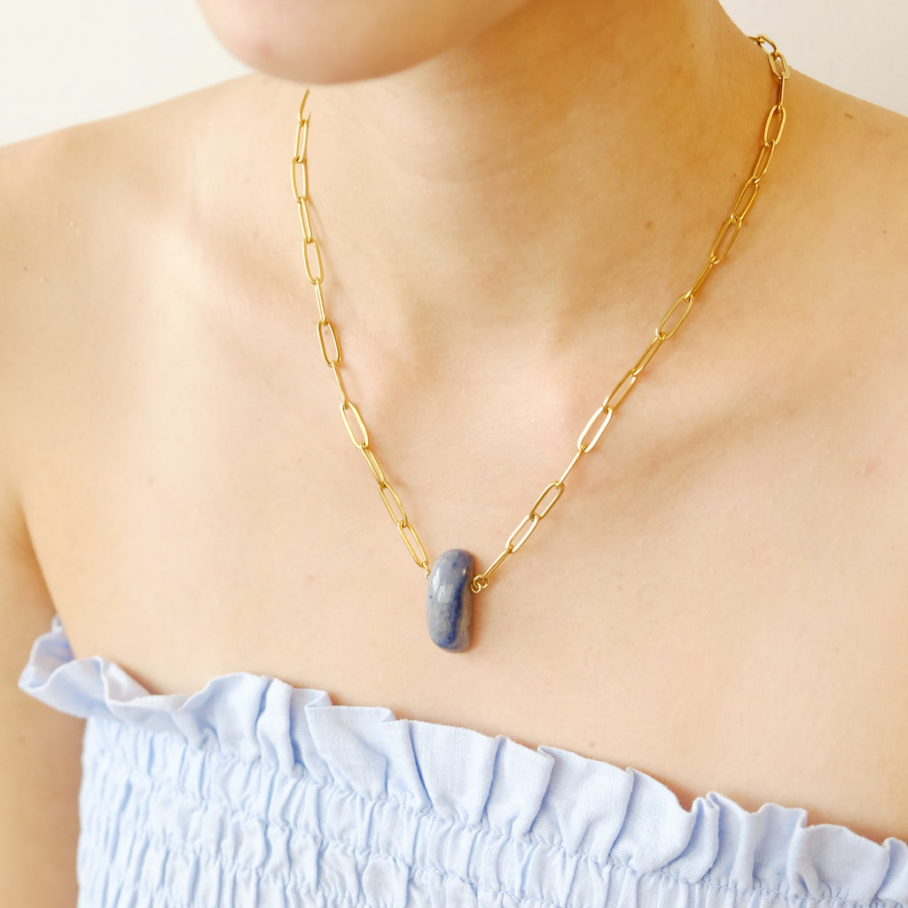 Maxine Necklace in Lapis Lazuli (LoveFlawed)