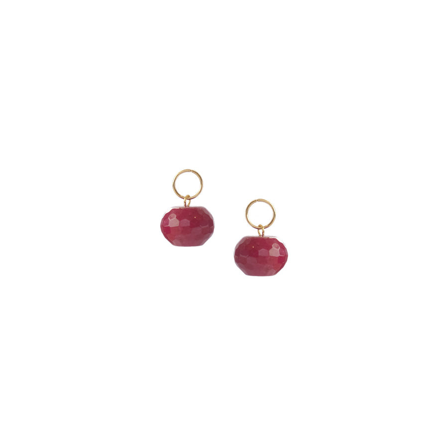 Donut Charms in Red Agate