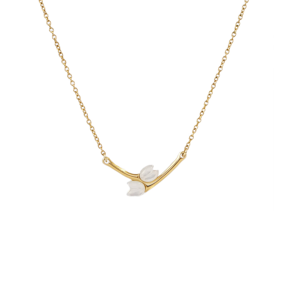 Jasmine Twin Necklace in Mother of Pearl (Pre-Order)