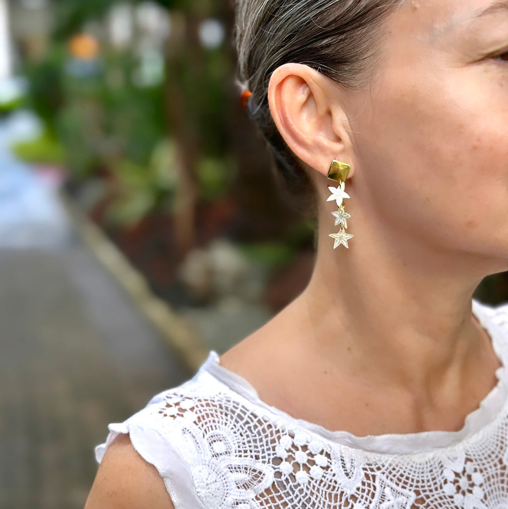 Jessica Earrings in Mother of Pearl