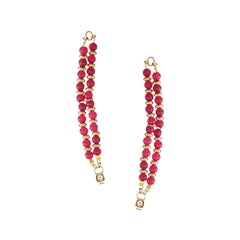 Kella Hoop Drops in Red Agate