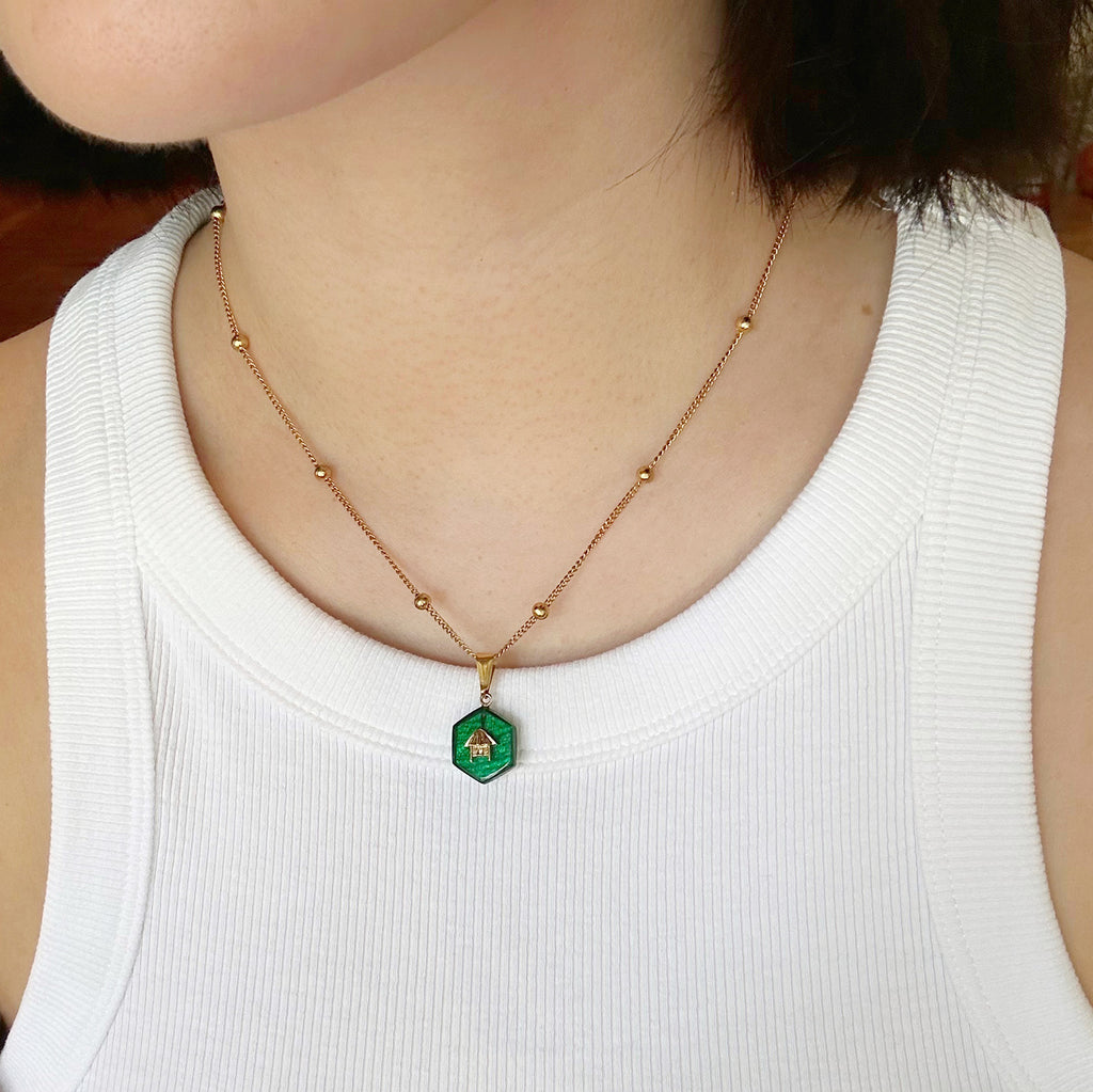 Kubo Necklace in Green (Pre-Order)