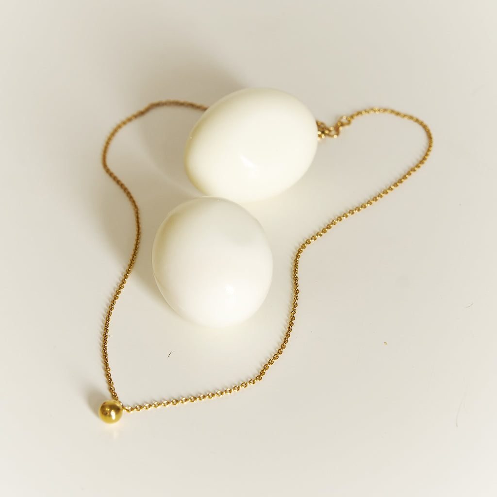 Ball and Chain Necklace in Gold