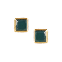Quad Stud Earrings in Emerald