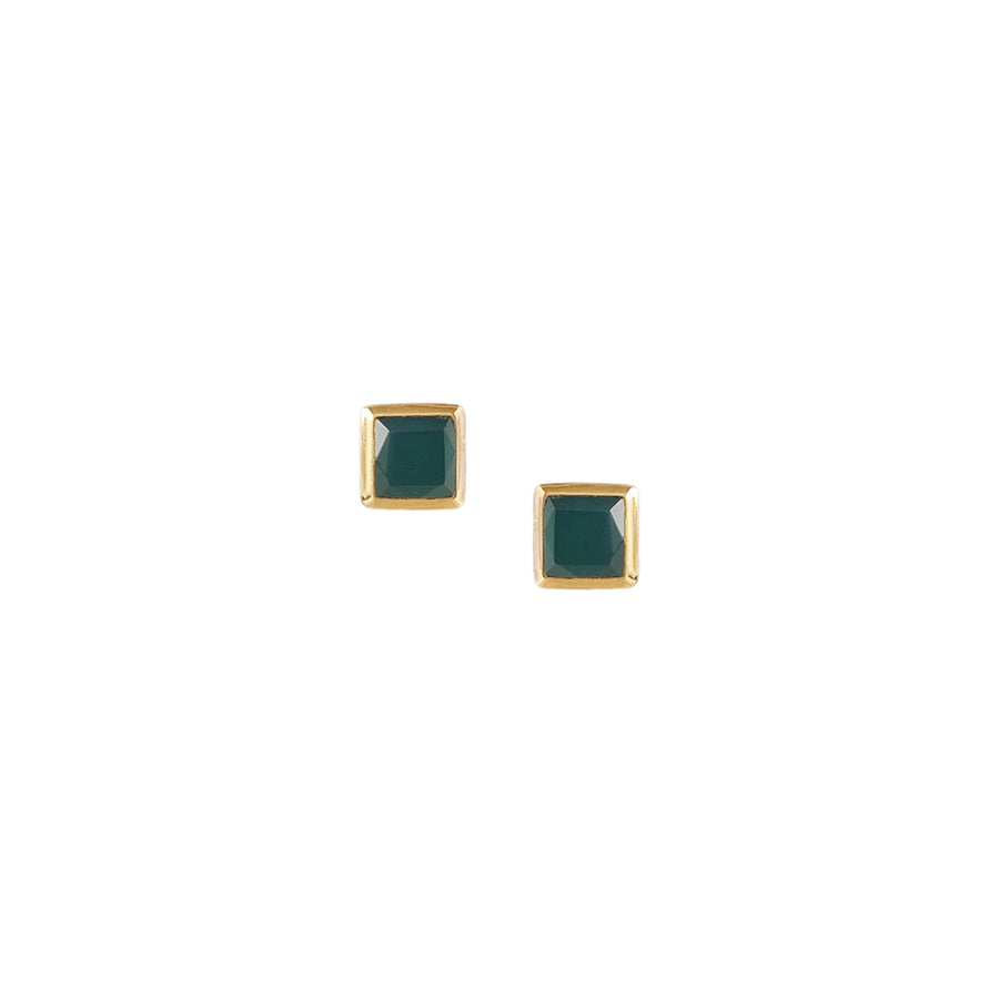 Quad Stud Earrings in Emerald