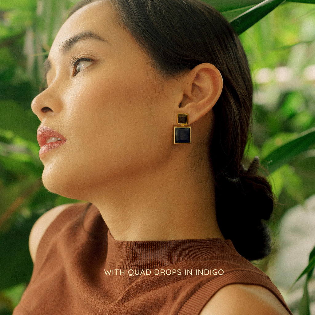 Quad Stud Earrings in Wood (Pre-Order)