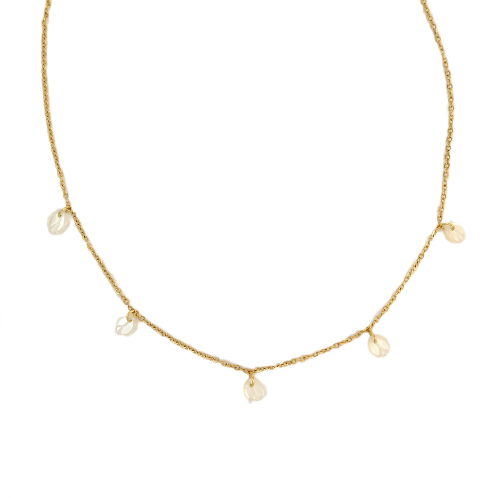 Raya Necklace in Mother of Pearl and 14k Gold (Pre-Order)