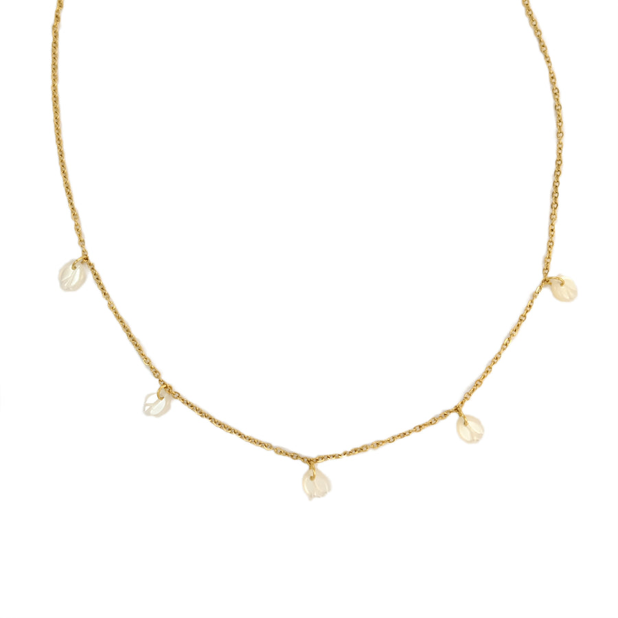 Raya Necklace in Mother of Pearl and 14k Gold