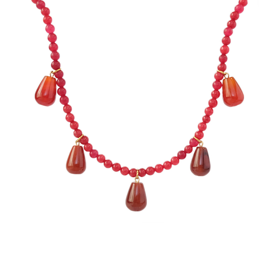 Macopa Necklace in Red