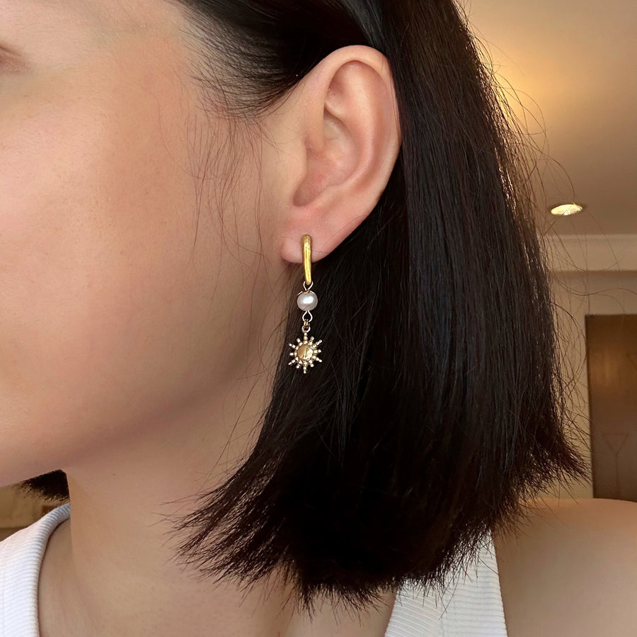 Sunburst Earrings in Pearl (Pre-Order & Limited)