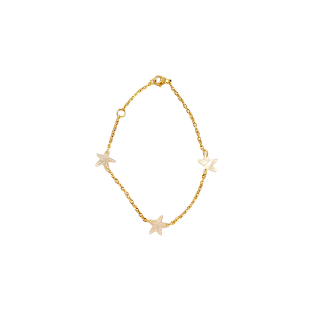 Tre Santan Bracelet in Ivory and 14k Gold