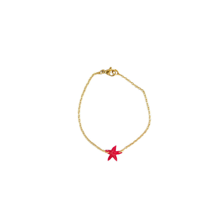 Una Santan Bracelet in Red and 14k Gold