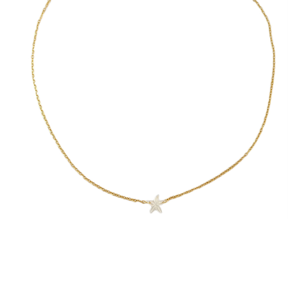 Una Santan Necklace in Ivory and 14k Gold