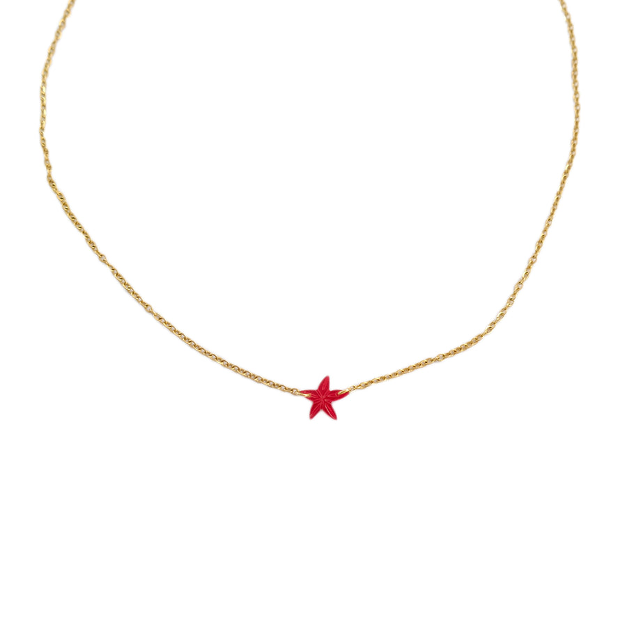 Una Santan Necklace in Red and 14k Gold (Pre-Order)