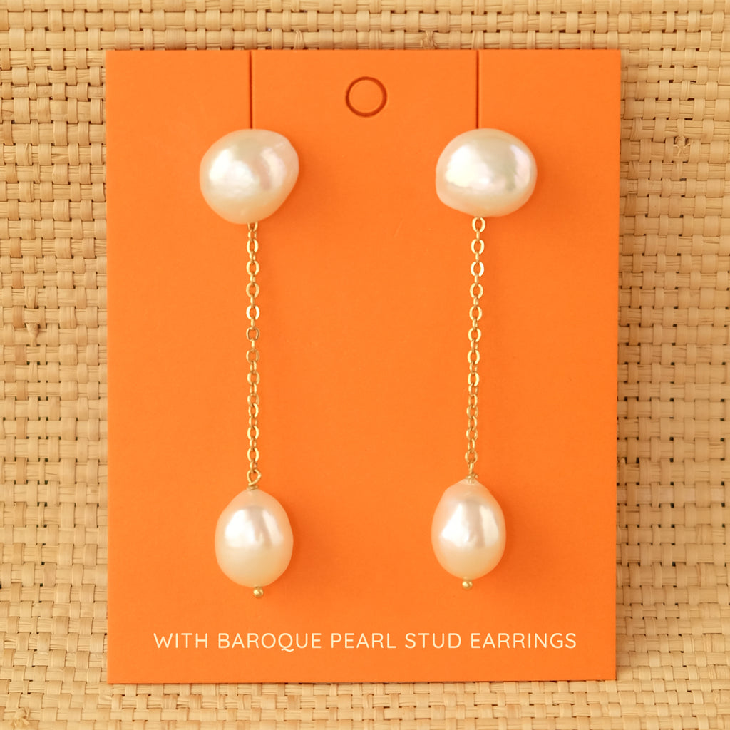 Baroque Pearl Chain Drops (Pre-Order)