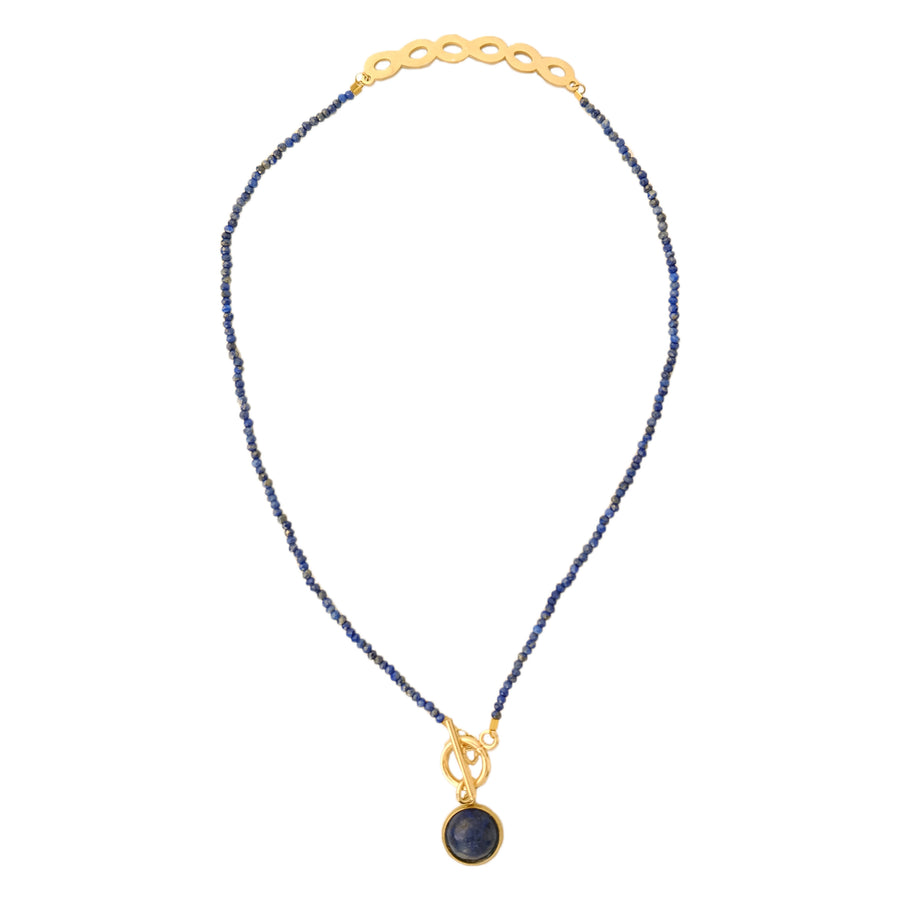 Brody Reversible Necklace in Lapis Lazuli