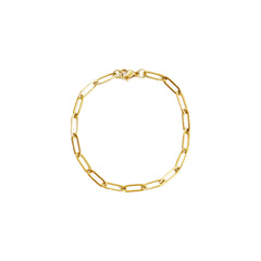 Paper Clip Bracelet in Gold