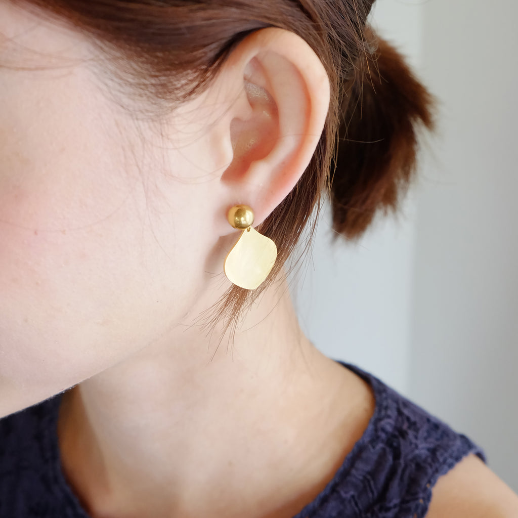 Ovate Danglers in Gold