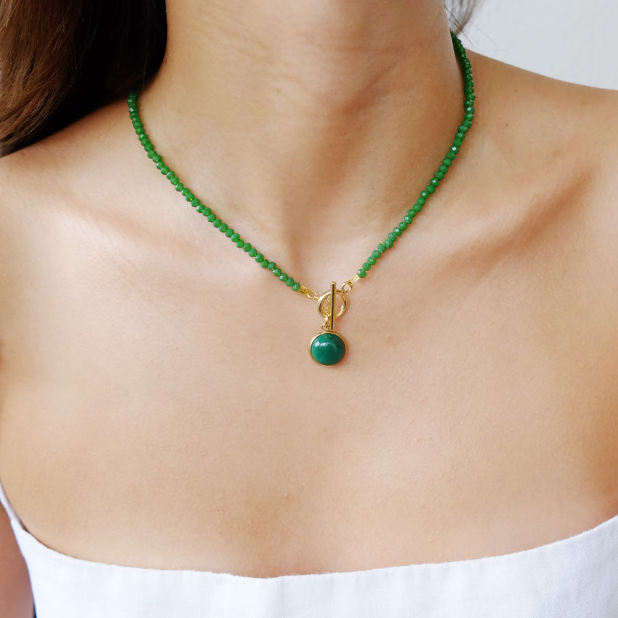 Brody Reversible Necklace in Jade