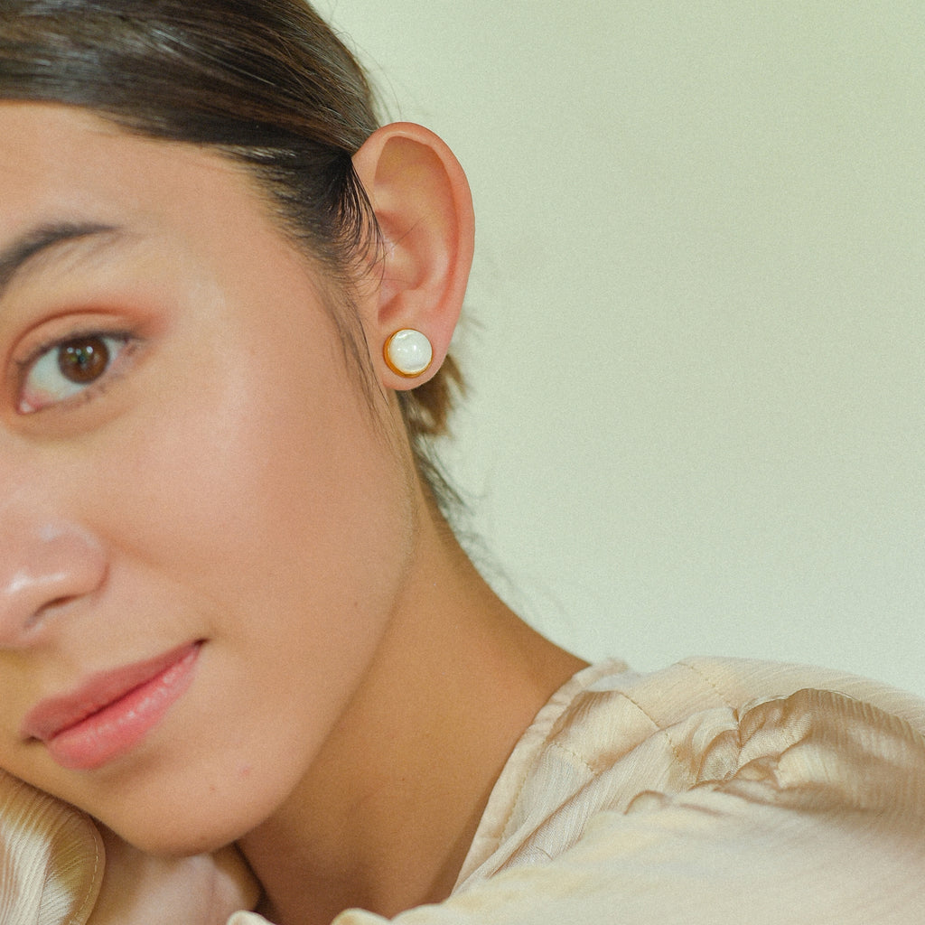 Gina Detachable Earrings in Ivory