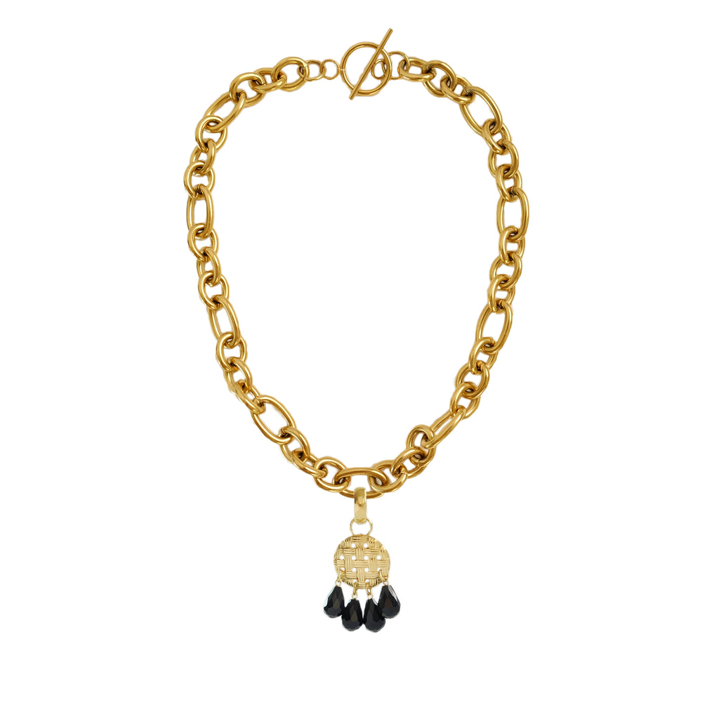 Dahlia Charm or Pendant in Ebony (CLEARANCE)